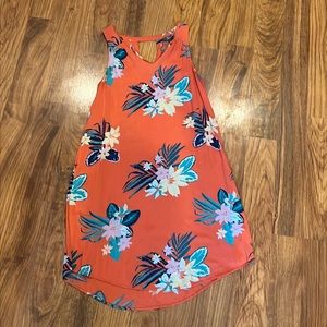 Natural Reflections coral floral dress